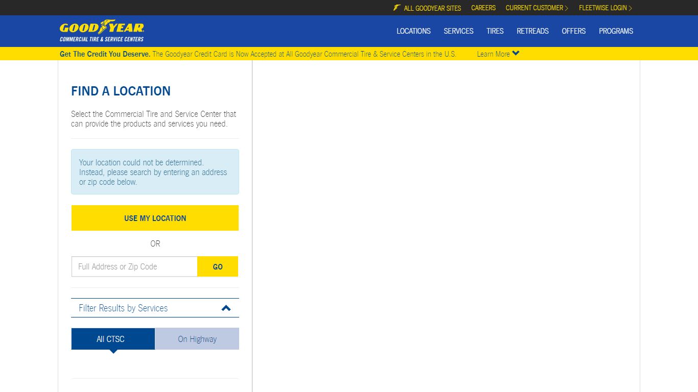 Find A Location | Goodyear® Commercial Tire & Service Centers (CTSC)